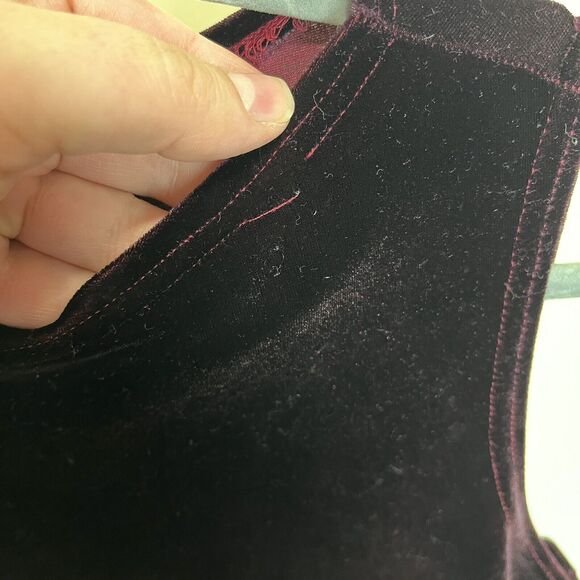 VINTAGE Kathie Lee Maxi Dress Women's Small Sleeveless Slit Burgundy Red Ombre - Picture 8 of 9